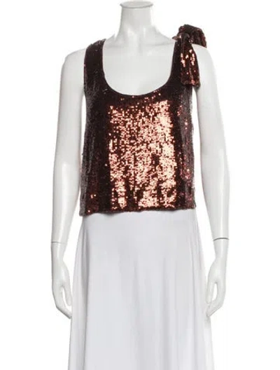 Pre-owned Sézane Scoop Neck Sleeveless Top In White