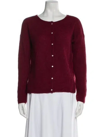 Pre-owned Sézane Scoop Neck Sweater In Burgundy
