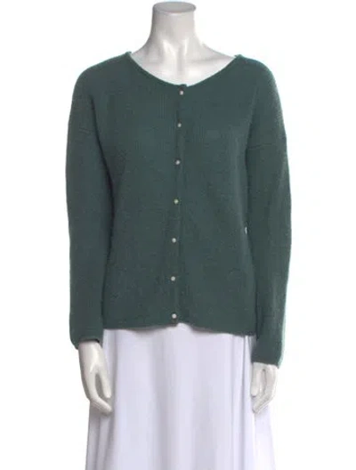 Pre-owned Sézane Scoop Neck Sweater In Green