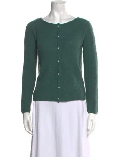 Pre-owned Sézane Scoop Neck Sweater In Green