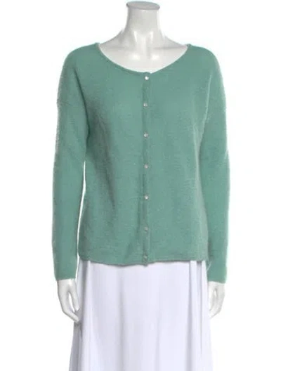 Pre-owned Sézane Scoop Neck Sweater In Green