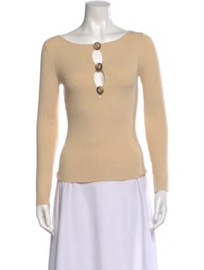 Pre-owned Sézane Scoop Neck Sweater In Neutral