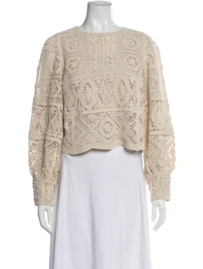Pre-owned Sézane Scoop Neck Sweater In Neutral