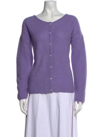 Pre-owned Sézane Scoop Neck Sweater In Purple