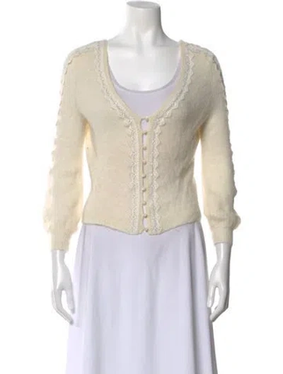 Pre-owned Sézane Scoop Neck Sweater In White