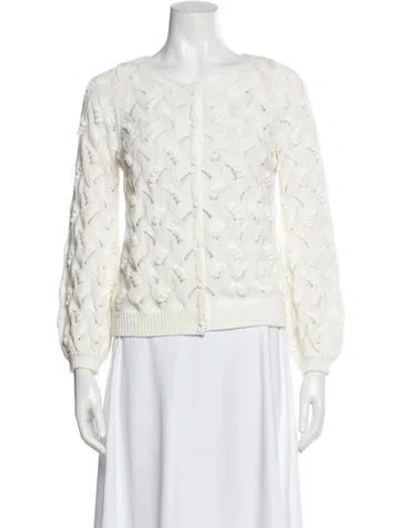 Pre-owned Sézane Scoop Neck Sweater In White