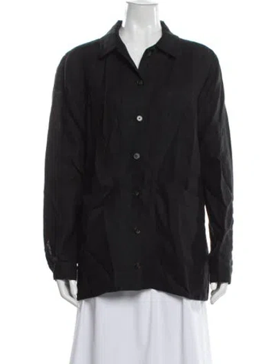 Pre-owned Sézane Silk Coat In Black