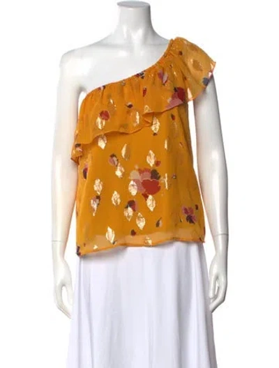 Pre-owned Sézane Silk Floral Print Top