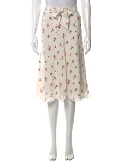 Pre-owned Sézane Silk Knee-length Skirt In Neutral