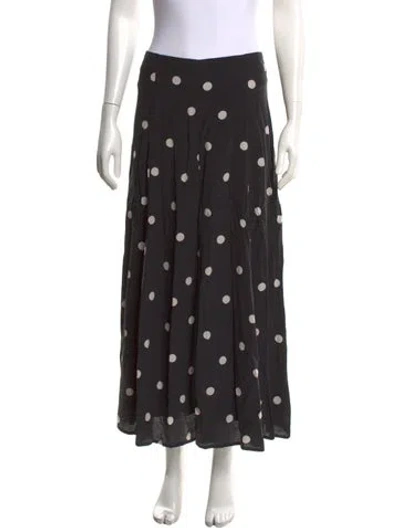 Pre-owned Sézane Silk Long Skirt In Black