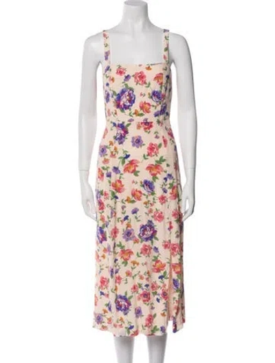 Pre-owned Sézane Silk Midi Length Dress W/ Tags In Pink