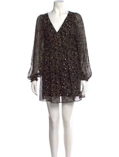 Pre-owned Sézane Silk Mini Dress In Black