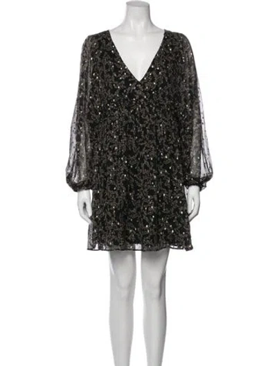Pre-owned Sézane Silk Mini Dress In Black