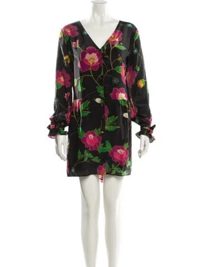 Pre-owned Sézane Silk Mini Dress In Multi