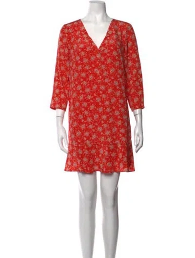 Pre-owned Sézane Silk Mini Dress In Multicolor