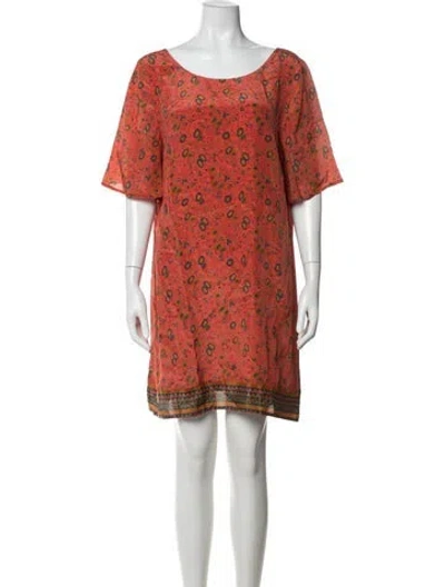 Pre-owned Sézane Silk Mini Dress In Orange