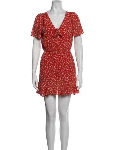Pre-owned Sézane Silk Mini Dress In Orange