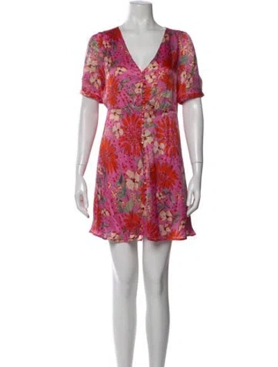 Pre-owned Sézane Silk Mini Dress In Purple