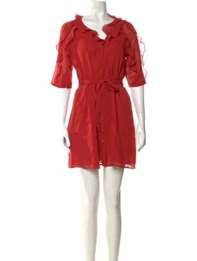 Pre-owned Sézane Silk Mini Dress W/ Tags In Red