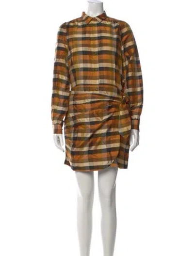 Pre-owned Sézane Silk Mini Dress W/ Tags In Yellow