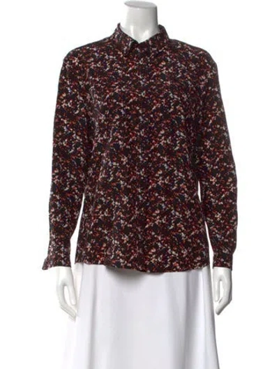 Pre-owned Sézane Silk Patterned Blouse In Multi