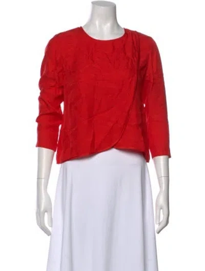 Pre-owned Sézane Silk Patterned Blouse In Red