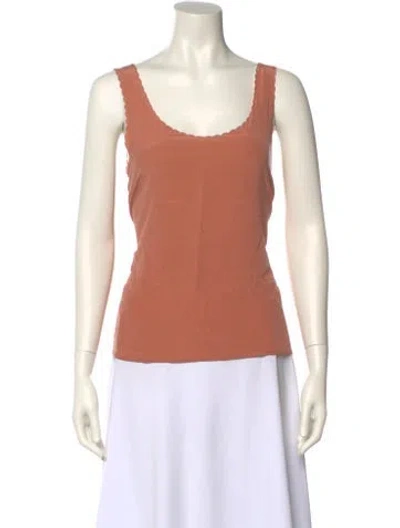 Pre-owned Sézane Silk Scoop Neck Top In Pink