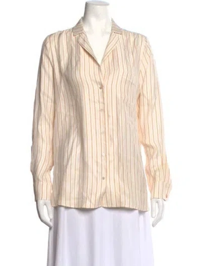 Pre-owned Sézane Silk Striped Blouse In Neutrals