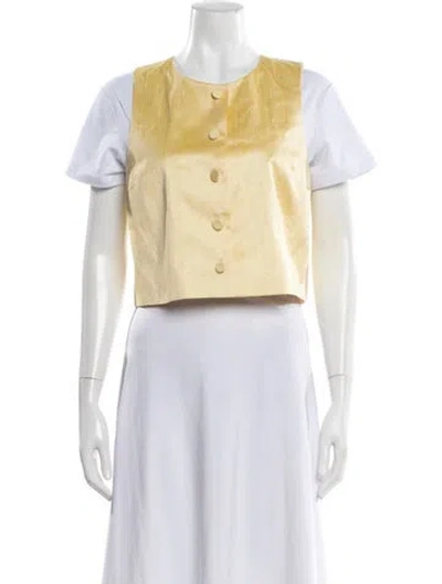 Pre-owned Sézane Silk Vest In Yellow