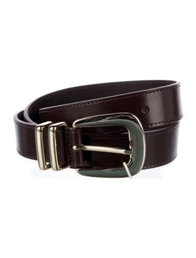 Pre-owned Sézane Skinny Leather Belt In Brown