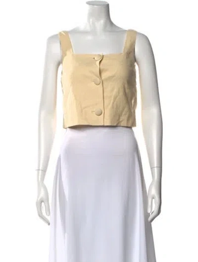 Pre-owned Sézane Sleeveless Button-up Top In Neutral