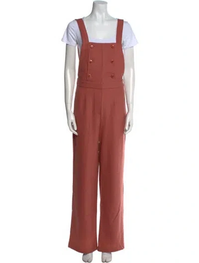 Pre-owned Sézane Square Neckline Jumpsuit In Pink