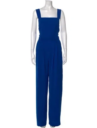Pre-owned Sézane Square Neckline Jumpsuit W/ Tags In Blue