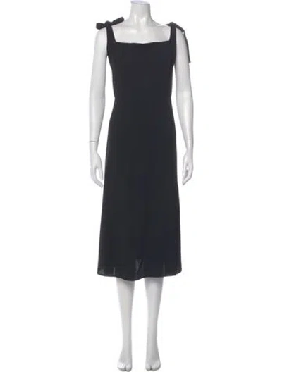 Pre-owned Sézane Square Neckline Midi Length Dress In Gray