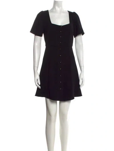Pre-owned Sézane Square Neckline Mini Dress In Black