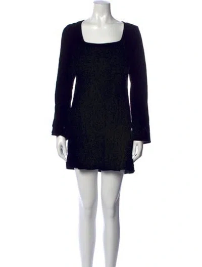 Pre-owned Sézane Square Neckline Mini Dress W/ Tags In Black