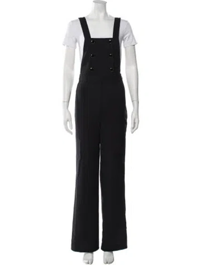Pre-owned Sézane Square Neckline Overalls In Blue