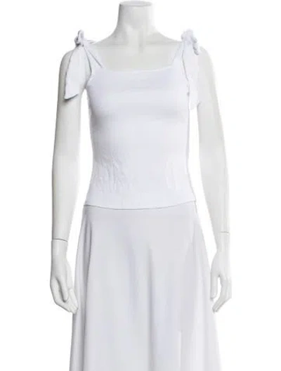Pre-owned Sézane Square Neckline Sleeveless Crop Top In Neutral