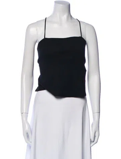 Pre-owned Sézane Square Neckline Sleeveless Crop Top In Purple