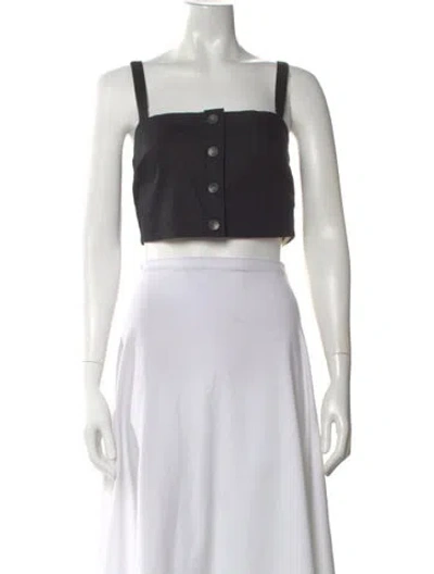 Pre-owned Sézane Square Neckline Sleeveless Crop Top W/ Tags In Green