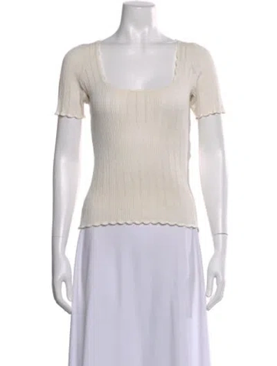 Pre-owned Sézane Square Neckline Sweater In Neutral