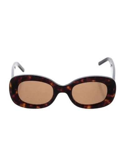 Pre-owned Sézane Square Tinted Sunglasses In Brown
