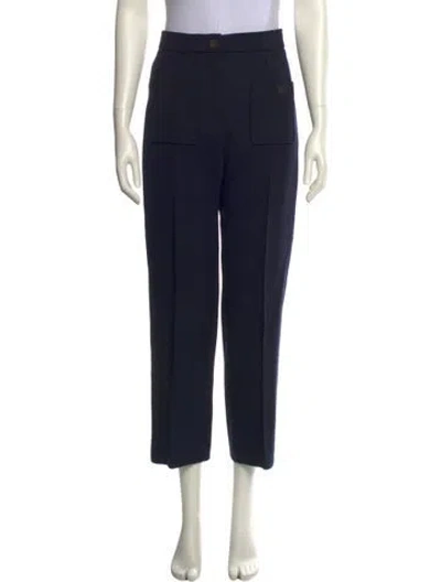 Pre-owned Sézane Straight Leg Pants In Blue