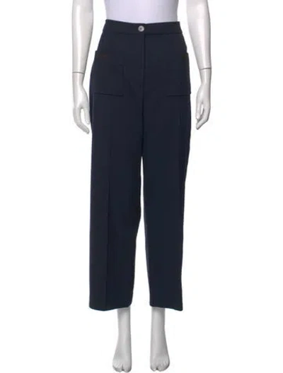 Pre-owned Sézane Straight Leg Pants In Blue