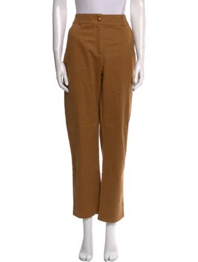 Pre-owned Sézane Straight Leg Pants In Brown