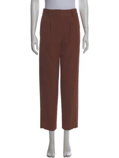Pre-owned Sézane Straight Leg Pants In Brown