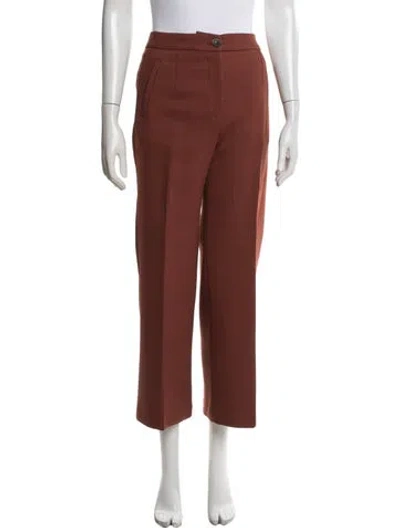 Pre-owned Sézane Straight Leg Pants In Brown