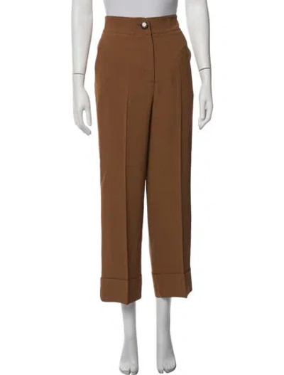 Pre-owned Sézane Straight Leg Pants In Brown