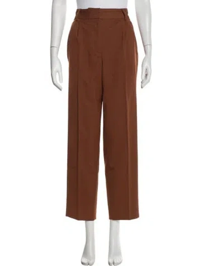 Pre-owned Sézane Straight Leg Pants In Brown