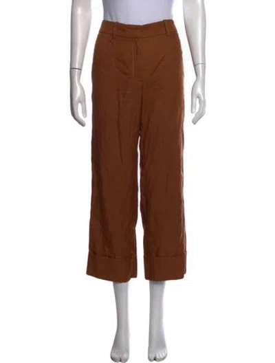 Pre-owned Sézane Straight Leg Pants In Brown